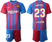 Wholesale Cheap Men 2021-2022 Club Barcelona home red 23 Nike Soccer Jerseys