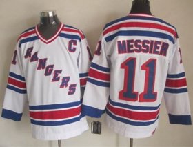 Wholesale Cheap Rangers #11 Mark Messier White CCM Throwback Stitched NHL Jersey