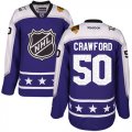 Wholesale Cheap Blackhawks #50 Corey Crawford Purple 2017 All-Star Central Division Stitched Youth NHL Jersey