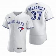 Wholesale Cheap Men's Toronto Blue Jays #37 Teoscar Hernandez White Flex Base Stitched Jersey