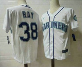 Wholesale Cheap Men\'s Seattle Mariners #38 Robbie Ray White Stitched MLB Flex Base Nike Jersey