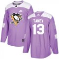 Wholesale Cheap Adidas Penguins #13 Brandon Tanev Purple Authentic Fights Cancer Stitched Youth NHL Jersey