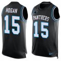 Wholesale Cheap Nike Panthers #15 Chris Hogan Black Team Color Men's Stitched NFL Limited Tank Top Jersey