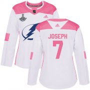 Cheap Adidas Lightning #7 Mathieu Joseph White/Pink Authentic Fashion Women's 2020 Stanley Cup Champions Stitched NHL Jersey