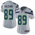 Wholesale Cheap Nike Seahawks #89 Doug Baldwin Grey Alternate Women's Stitched NFL Vapor Untouchable Limited Jersey