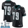 Wholesale Cheap Nike Eagles #79 Brandon Brooks Black Alternate Super Bowl LII Youth Stitched NFL Vapor Untouchable Limited Jersey