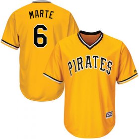 Wholesale Cheap Pirates #6 Starling Marte Gold Cool Base Stitched Youth MLB Jersey