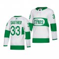 Wholesale Cheap Maple Leafs #33 Frederik Gauthier adidas White 2019 St. Patrick's Day Authentic Player Stitched NHL Jersey