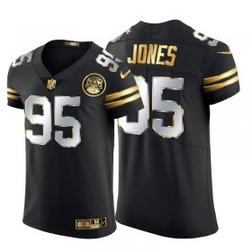 Wholesale Cheap Kansas City Chiefs #95 Chris Jones Men\'s Nike Black Edition Vapor Untouchable Elite NFL Jersey
