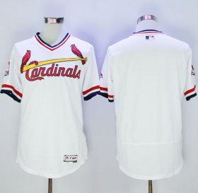 Wholesale Cheap Cardinals Blank White Flexbase Authentic Collection Cooperstown Stitched MLB Jersey