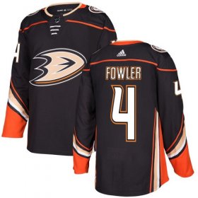 Wholesale Cheap Adidas Ducks #4 Cam Fowler Black Home Authentic Stitched NHL Jersey