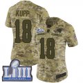Wholesale Cheap Nike Rams #18 Cooper Kupp Camo Super Bowl LIII Bound Women's Stitched NFL Limited 2018 Salute to Service Jersey