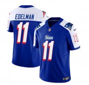 Wholesale Cheap Men's New England Patriots #11 Julian Edelman Blue White 2023 F.U.S.E. Vapor Limited Football Stitched Jersey