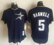 Wholesale Cheap Mitchell And Ness 1997 Astros #5 Jeff Bagwell Navy Blue Throwback Stitched MLB Jersey