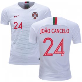 Wholesale Cheap Portugal #24 Joao Cancelo Away Kid Soccer Country Jersey