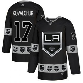 Wholesale Cheap Adidas Kings #17 Ilya Kovalchuk Black Authentic Team Logo Fashion Stitched NHL Jersey