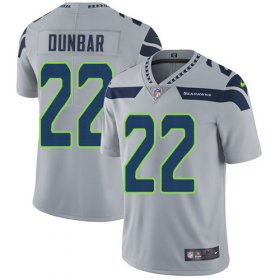 Wholesale Cheap Nike Seahawks #22 Quinton Dunbar Grey Alternate Men\'s Stitched NFL Vapor Untouchable Limited Jersey
