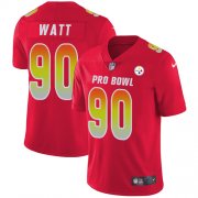 Wholesale Cheap Nike Steelers #90 T. J. Watt Red Men's Stitched NFL Limited AFC 2019 Pro Bowl Jersey
