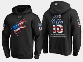Wholesale Cheap Coyotes #16 Max Domi NHL Banner Wave Usa Flag Black Hoodie
