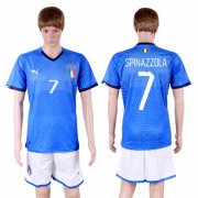 Wholesale Cheap Italy #7 Spinazzola Home Soccer Country Jersey