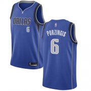 Wholesale Cheap Mavericks #6 Kristaps Porzingis Royal Basketball Swingman Icon Edition Jersey