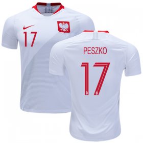 Wholesale Cheap Poland #17 Peszko Home Soccer Country Jersey