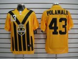 Wholesale Cheap Nike Steelers #43 Troy Polamalu Gold 1933s Throwback Men's Embroidered NFL Elite Jersey