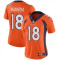 Wholesale Cheap Nike Broncos #18 Peyton Manning Orange Team Color Women's Stitched NFL Vapor Untouchable Limited Jersey