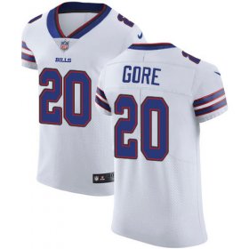 Wholesale Cheap Nike Bills #20 Frank Gore White Men\'s Stitched NFL Vapor Untouchable Elite Jersey