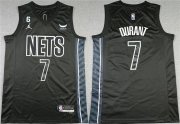 Wholesale Cheap Men's Brooklyn Nets #7 Kevin Durant Black2022-23 Statement Edition No.6 Patch Stitched Basketball Jersey