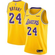 Wholesale Cheap Nike Los Angeles Lakers #24 Kobe Bryant Gold NBA Swingman Icon Edition Jersey