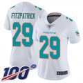 Wholesale Cheap Nike Dolphins #29 Minkah Fitzpatrick White Women's Stitched NFL 100th Season Vapor Limited Jersey