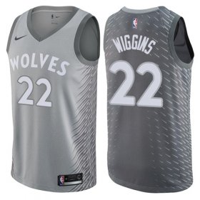 Wholesale Cheap Nike Minnesota Timberwolves #22 Andrew Wiggins Gray NBA Swingman City Edition Jersey