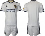 Wholesale Cheap Men 2022-2023 Club Los Angeles Galaxy home white blank Adidas Soccer Jersey