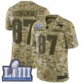 Wholesale Cheap Nike Patriots #87 Rob Gronkowski Camo Super Bowl LIII Bound Youth Stitched NFL Limited 2018 Salute to Service Jersey