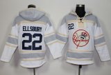Wholesale Cheap Yankees #22 Jacoby Ellsbury White Sawyer Hooded Sweatshirt MLB Hoodie