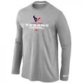 Wholesale Cheap Nike Houston Texans Critical Victory Long Sleeve T-Shirt Grey