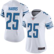 Wholesale Cheap Nike Lions #25 Will Harris White Women's Stitched NFL Vapor Untouchable Limited Jersey