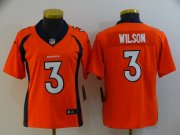 Wholesale Cheap Women's Denver Broncos #3 Russell Wilson Orange 2022 Vapor Untouchable Stitched NFL Nike Limited Jersey