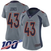 Wholesale Cheap Nike Broncos #43 Joe Jones Gray Women's Stitched NFL Limited Inverted Legend 100th Season Jersey