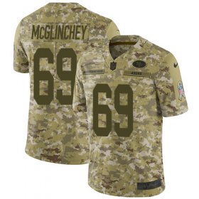 Wholesale Cheap Nike 49ers #69 Mike McGlinchey Camo Men\'s Stitched NFL Limited 2018 Salute To Service Jersey