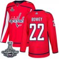 Wholesale Cheap Adidas Capitals #22 Madison Bowey Red Home Authentic Stanley Cup Final Champions Stitched NHL Jersey