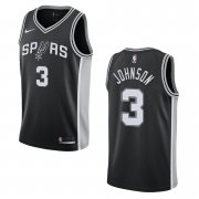 Wholesale Cheap Nike San Antonio Spurs #3 Keldon Johnson Black NBA Swingman Icon Edition Jersey