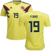 Wholesale Cheap Colombia #19 F.Diaz Home Soccer Country Jersey