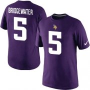 Wholesale Cheap Nike Minnesota Vikings #5 Teddy Bridgewater Pride Name & Number NFL T-Shirt Purple