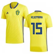 Wholesale Cheap Sweden #15 Hijemark Home Kid Soccer Country Jersey