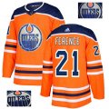 Wholesale Cheap Adidas Oilers #21 Andrew Ference Orange Home Authentic Fashion Gold Stitched NHL Jersey