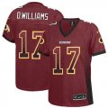 Wholesale Cheap Nike Redskins #17 Doug Williams Burgundy Red Team Color Women's Stitched NFL Elite Drift Fashion Jersey