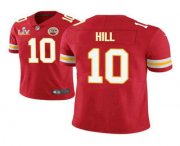 Wholesale Cheap Men's Kansas City Chiefs #10 Tyreek Hill Red 2021 Super Bowl LV Vapor Untouchable Stitched Nike Limited NFL Jersey