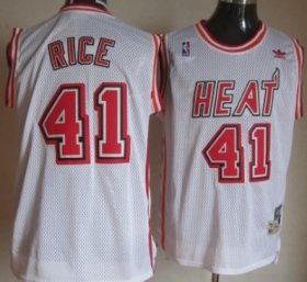 Wholesale Cheap Miami Heat #41 Glen Rice White Swingman Throwback Jersey